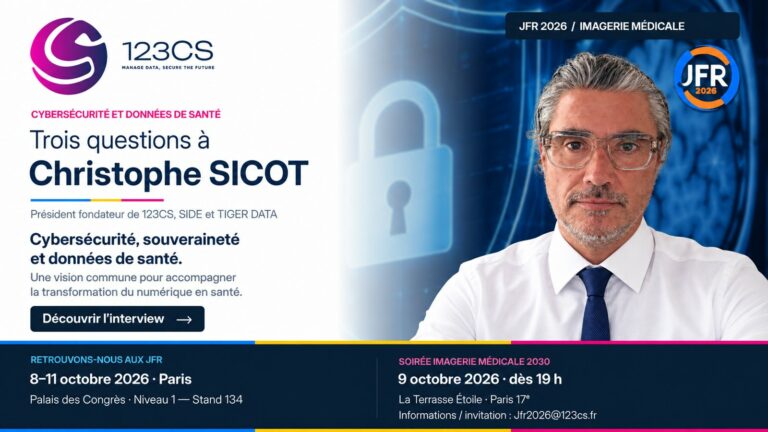 JFR 2026 : trois questions à Christophe SICOT, président fondateur de 123CS, SIDE et TIGER DATA — cybersécurité, souveraineté et données de santé